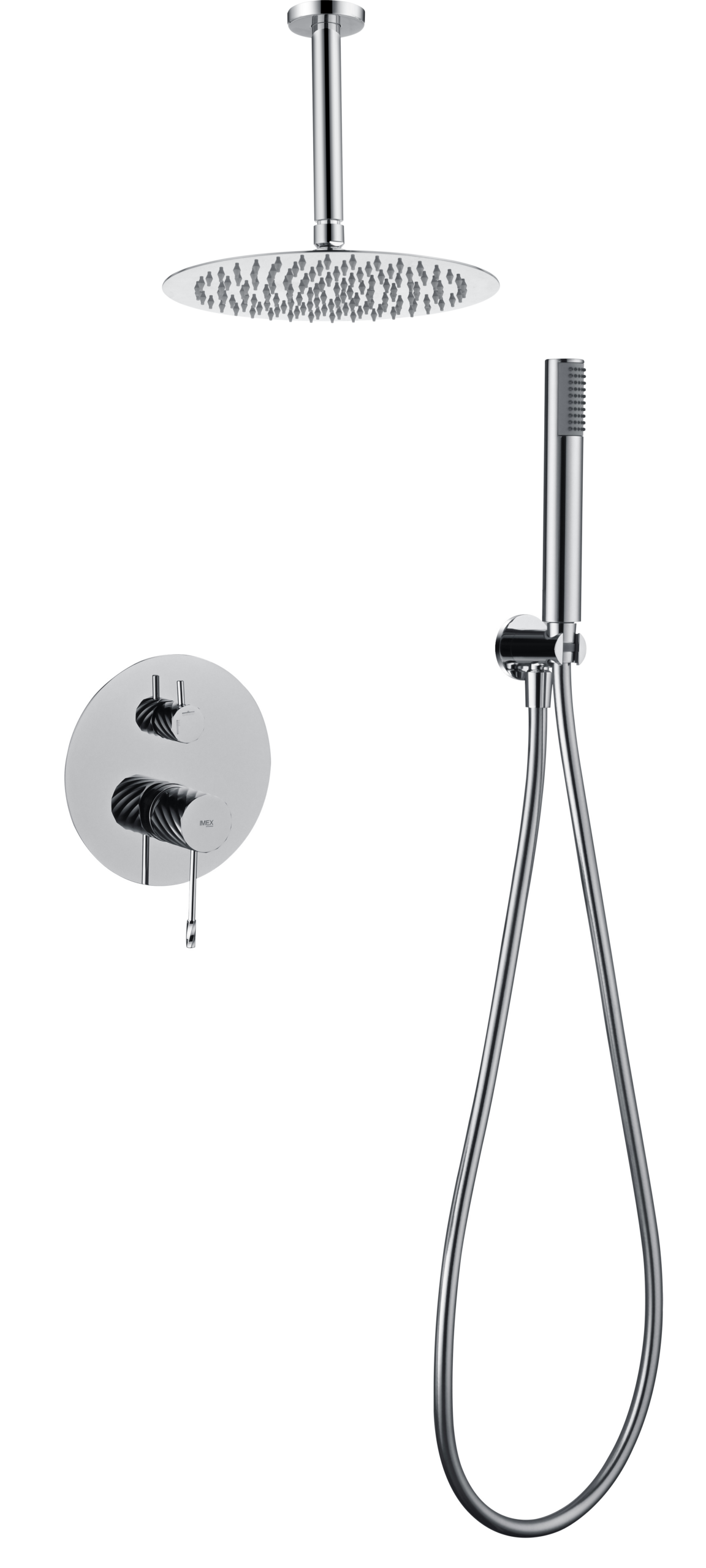 Conjunto de ducha monomando empotrado Palau Imex – Cromo