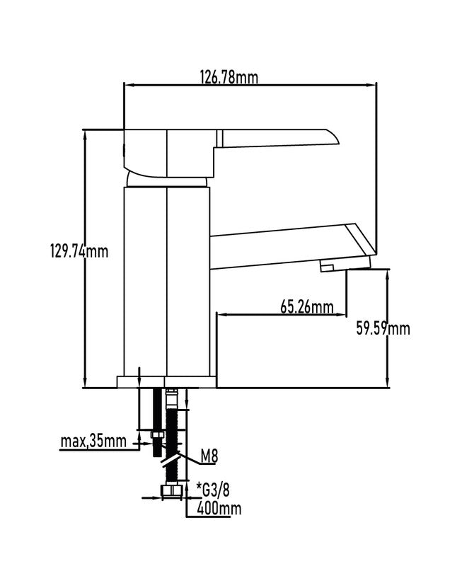 Grifo monomando de lavabo serie Sil – imagen 2 de 2