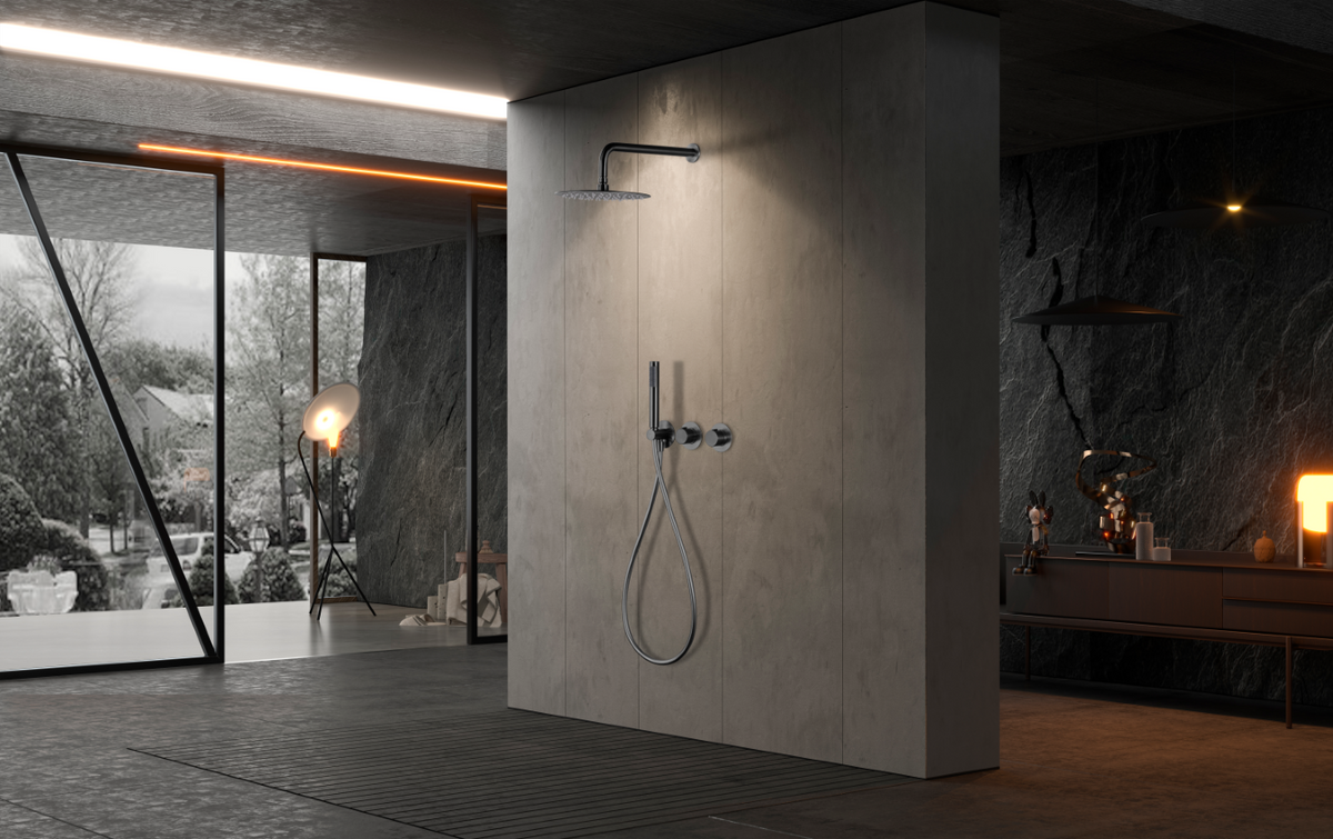 Conjunto de ducha monomando empotrado Assen IMEX – Black gun metal – imagen 15