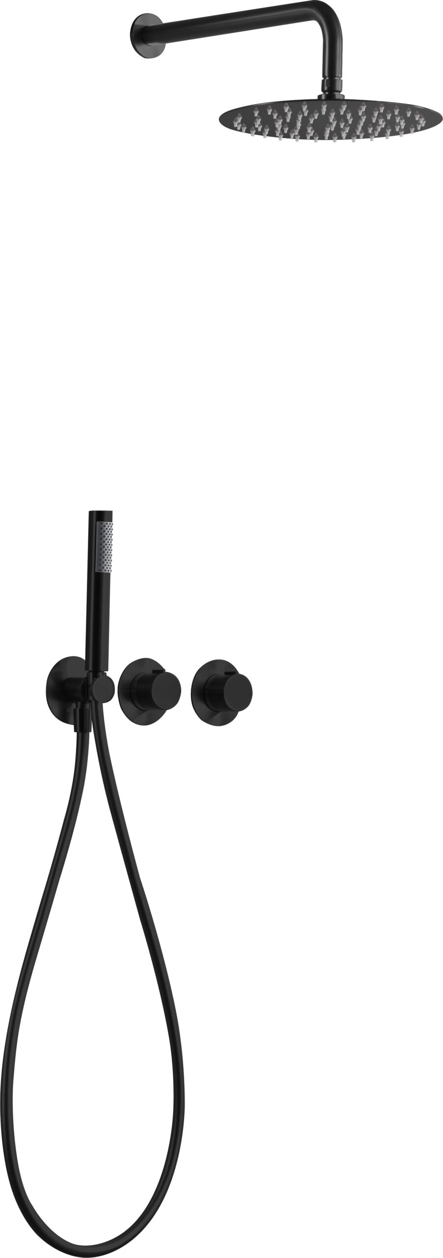 Conjunto de ducha monomando empotrado Assen IMEX – Negro mate – imagen 10