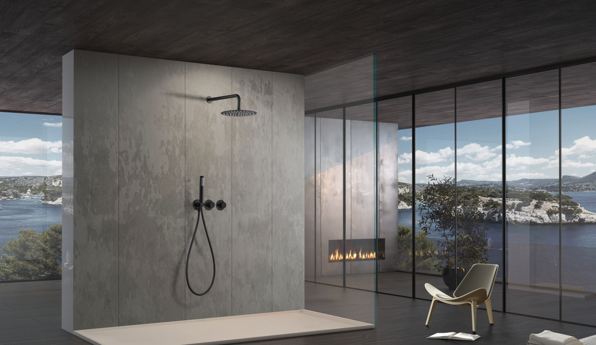 Conjunto de ducha monomando empotrado Assen IMEX – Negro mate – imagen 11