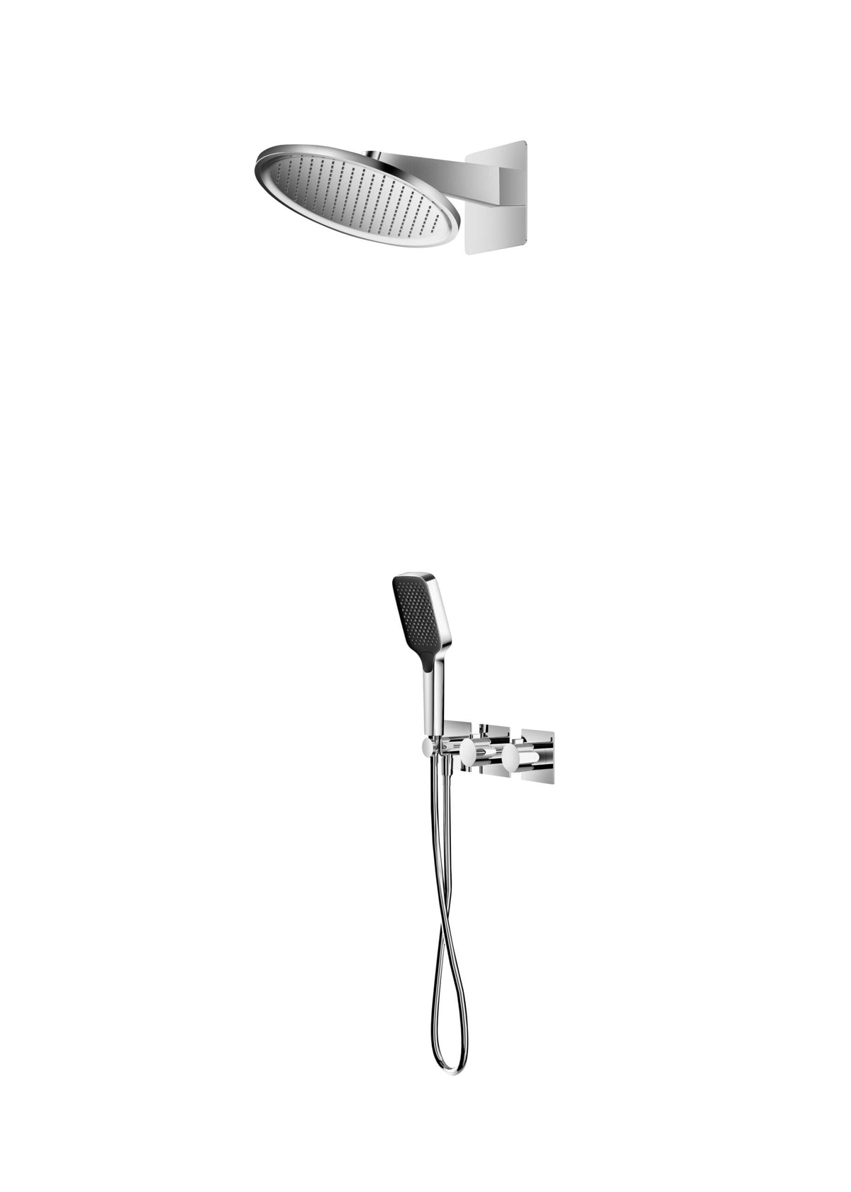 Conjunto de ducha termostático empotrado Inari IMEX – Cromo – imagen 11
