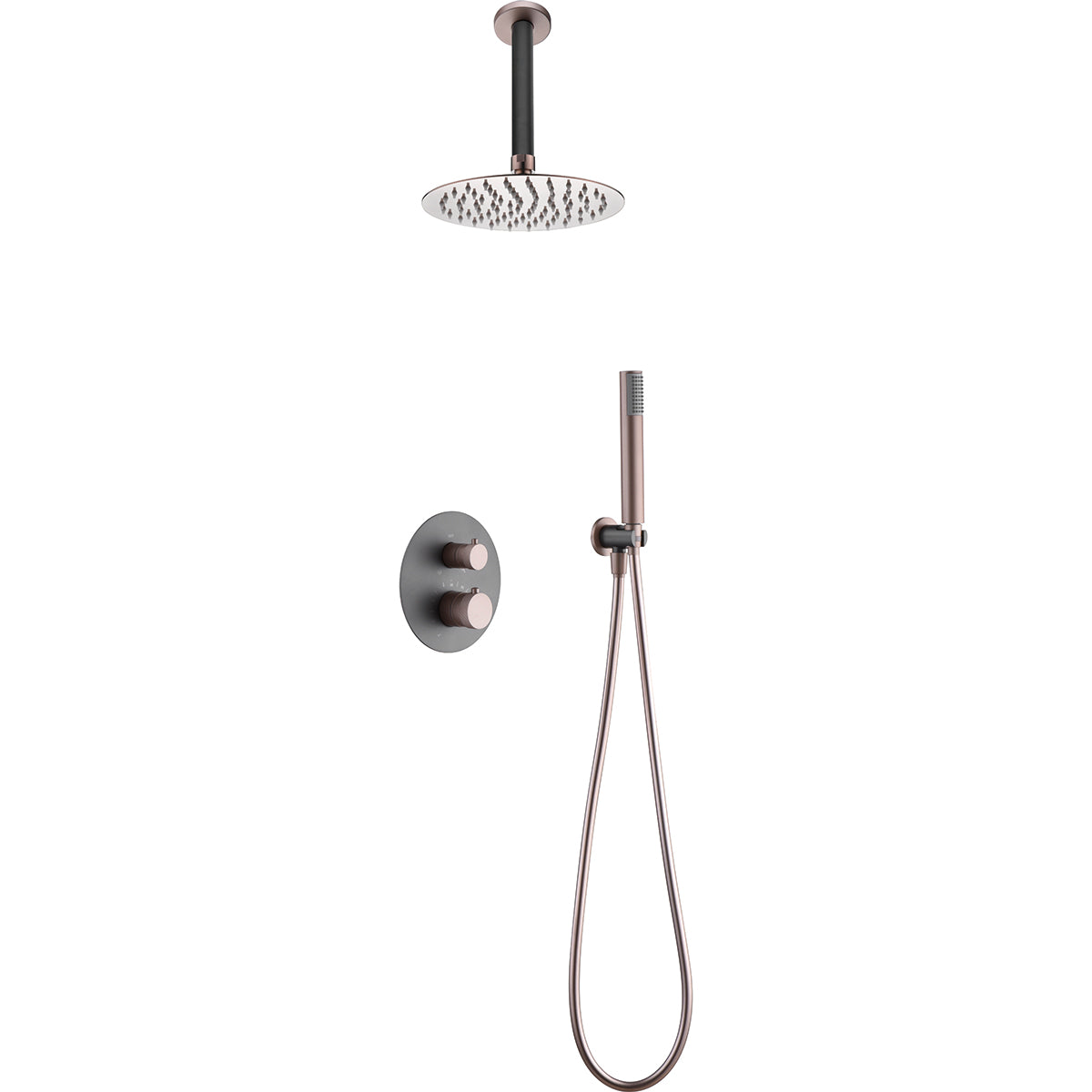 Columna de ducha termostática empotrada Top Imex – Gris champagne