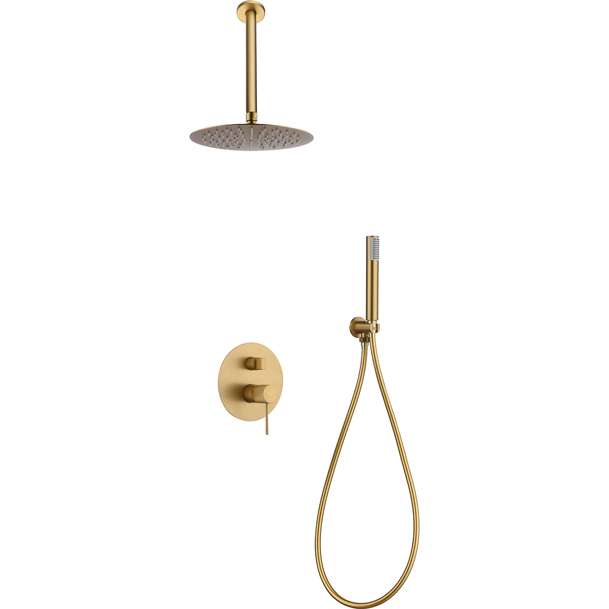 Columna de ducha termostática empotrada Top Imex – Oro cepillado