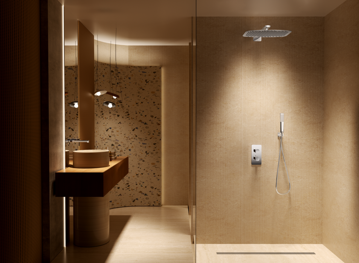 Conjunto de ducha termostático empotrado Toscana Imex – imagen 7 de 20