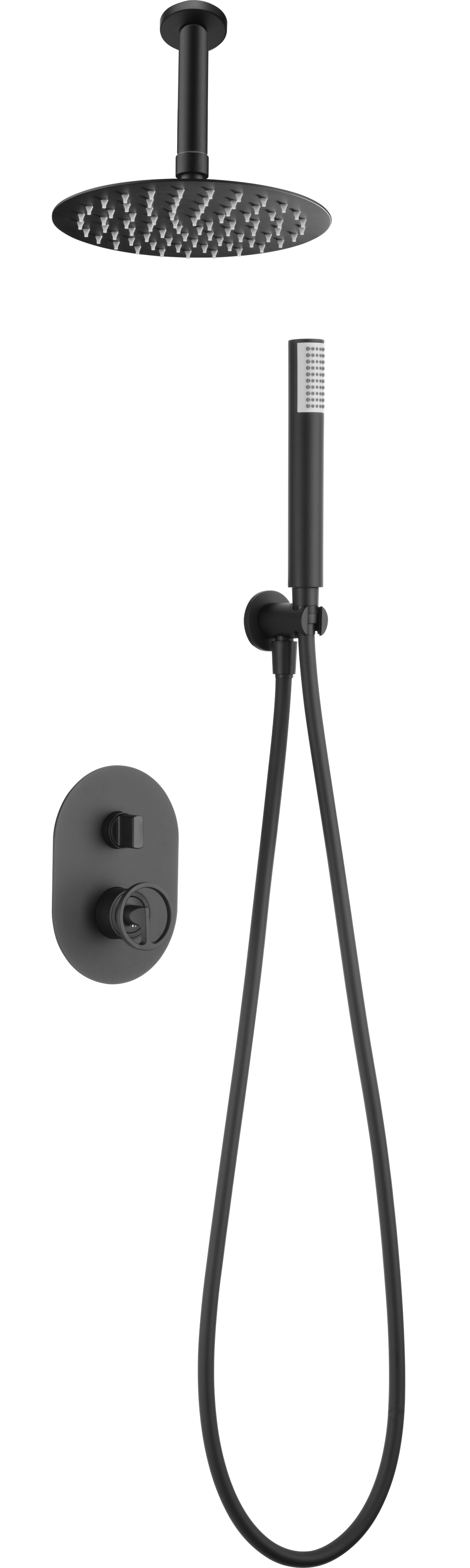 Columna de ducha empotrada Vesubio IMEX – Negro mate – imagen 6