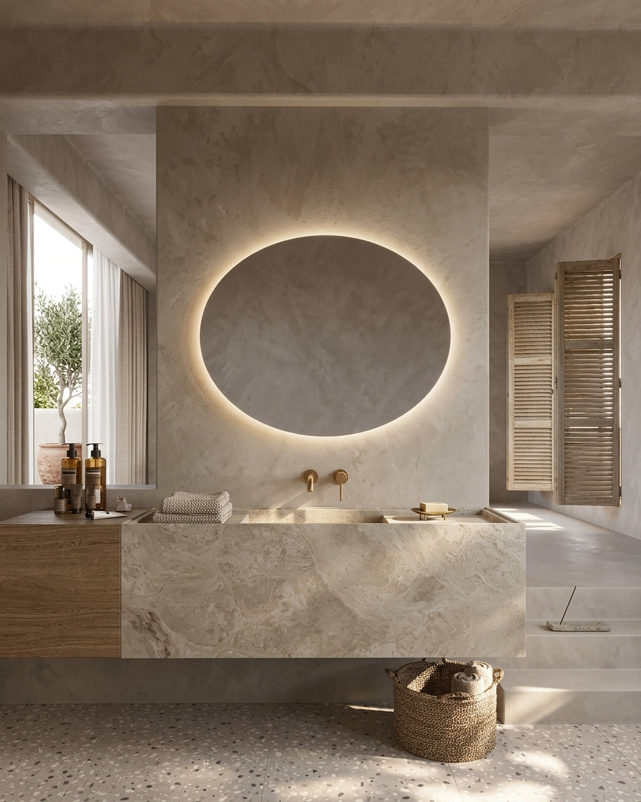 Espejo de baño LED ovalado retroiluminado Oval – imagen 1