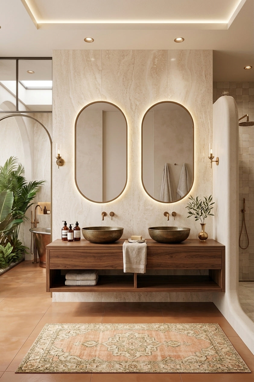 Espejo de baño LED ovalado con marco iluminado Canada – imagen 6