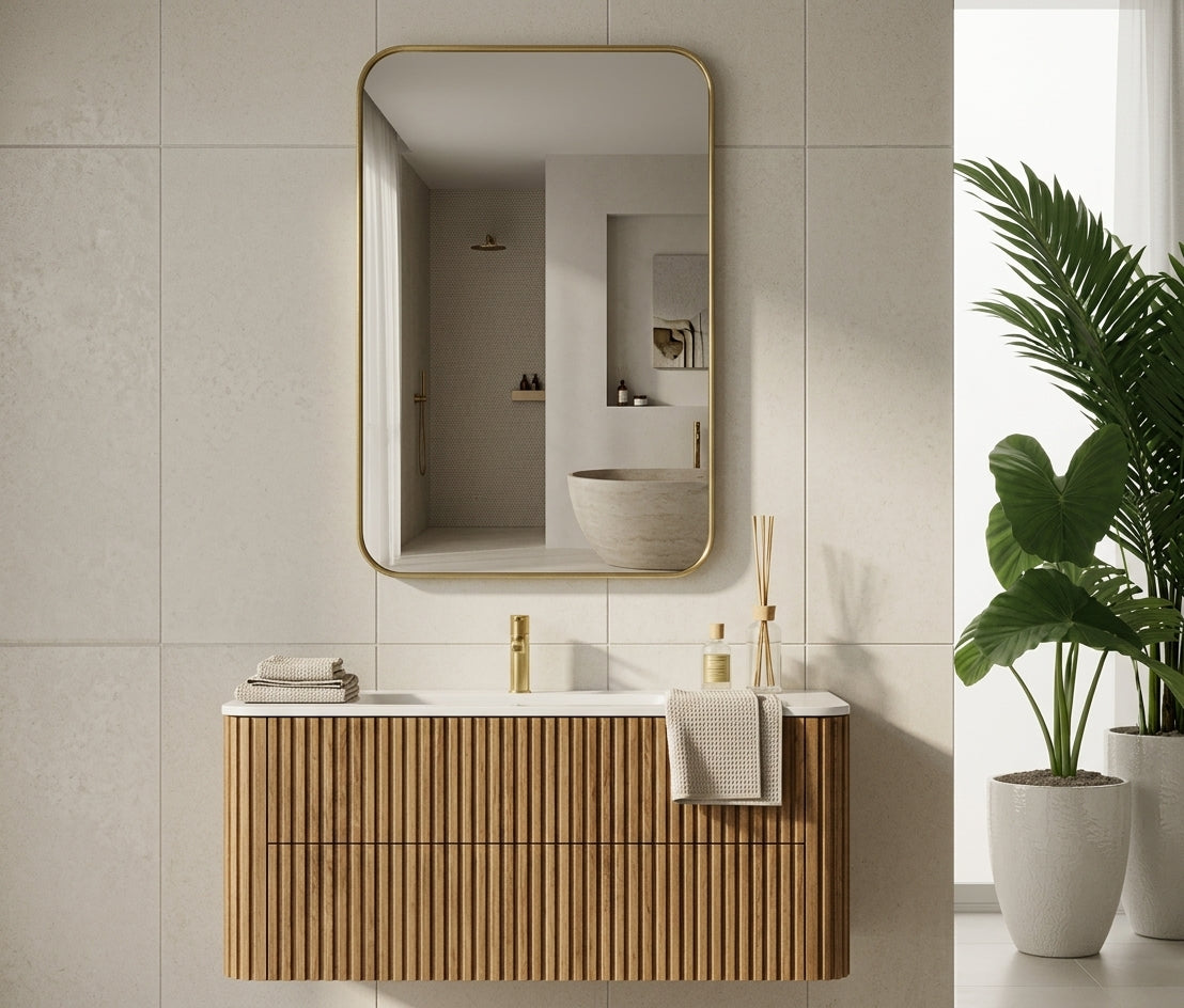 Espejo de baño rectangular sin luz Lisa canto redondo – imagen 2