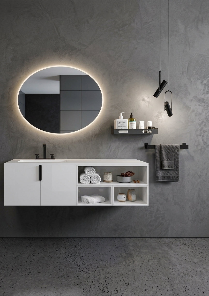 Espejo de baño LED ovalado retroiluminado Oval – imagen 2