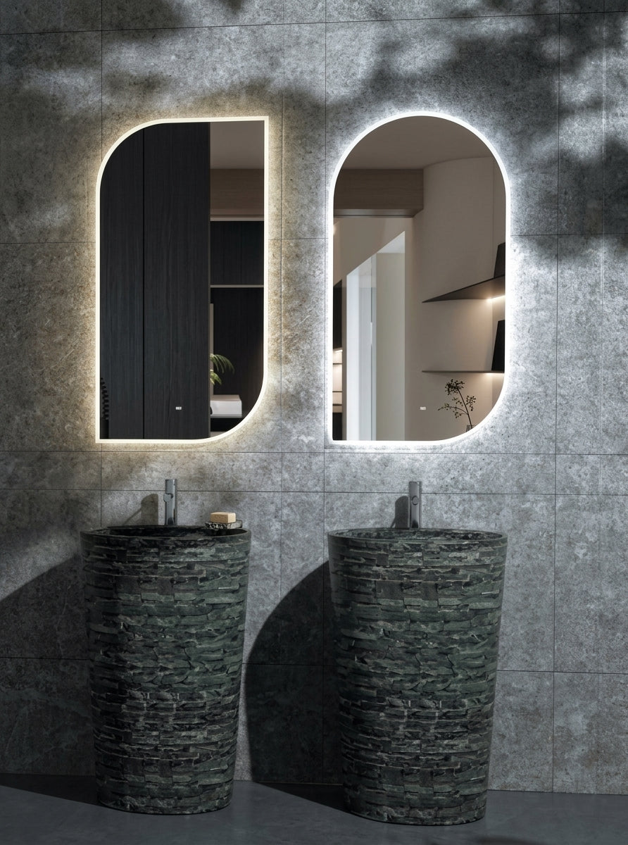 Espejo de baño LED ovalado retroiluminado Gales – imagen 2