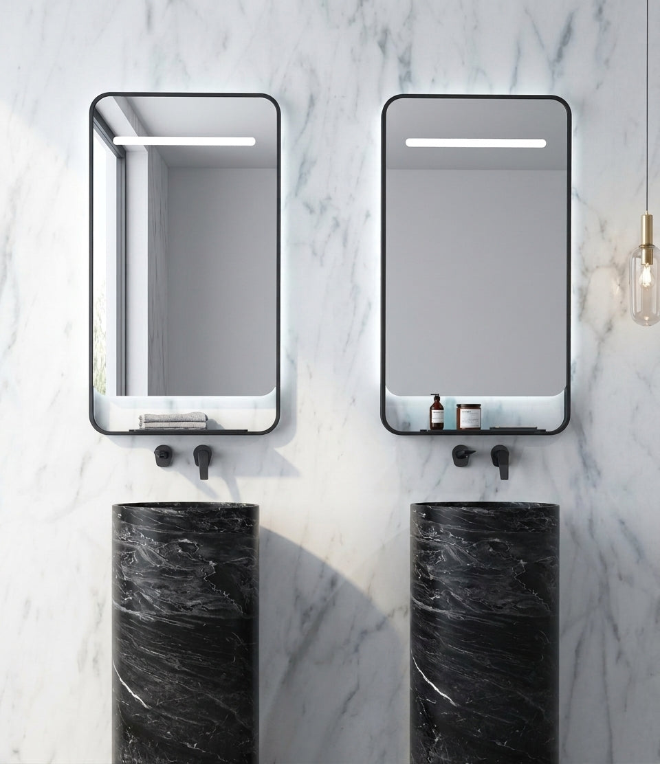 Espejo de baño LED rectangular con luz dual Concept – imagen 2
