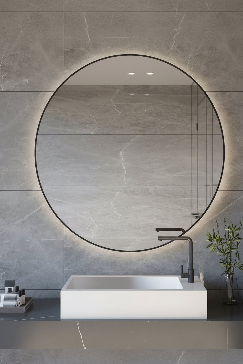 Espejo de baño LED redondo retroiluminado Mamba – imagen 5