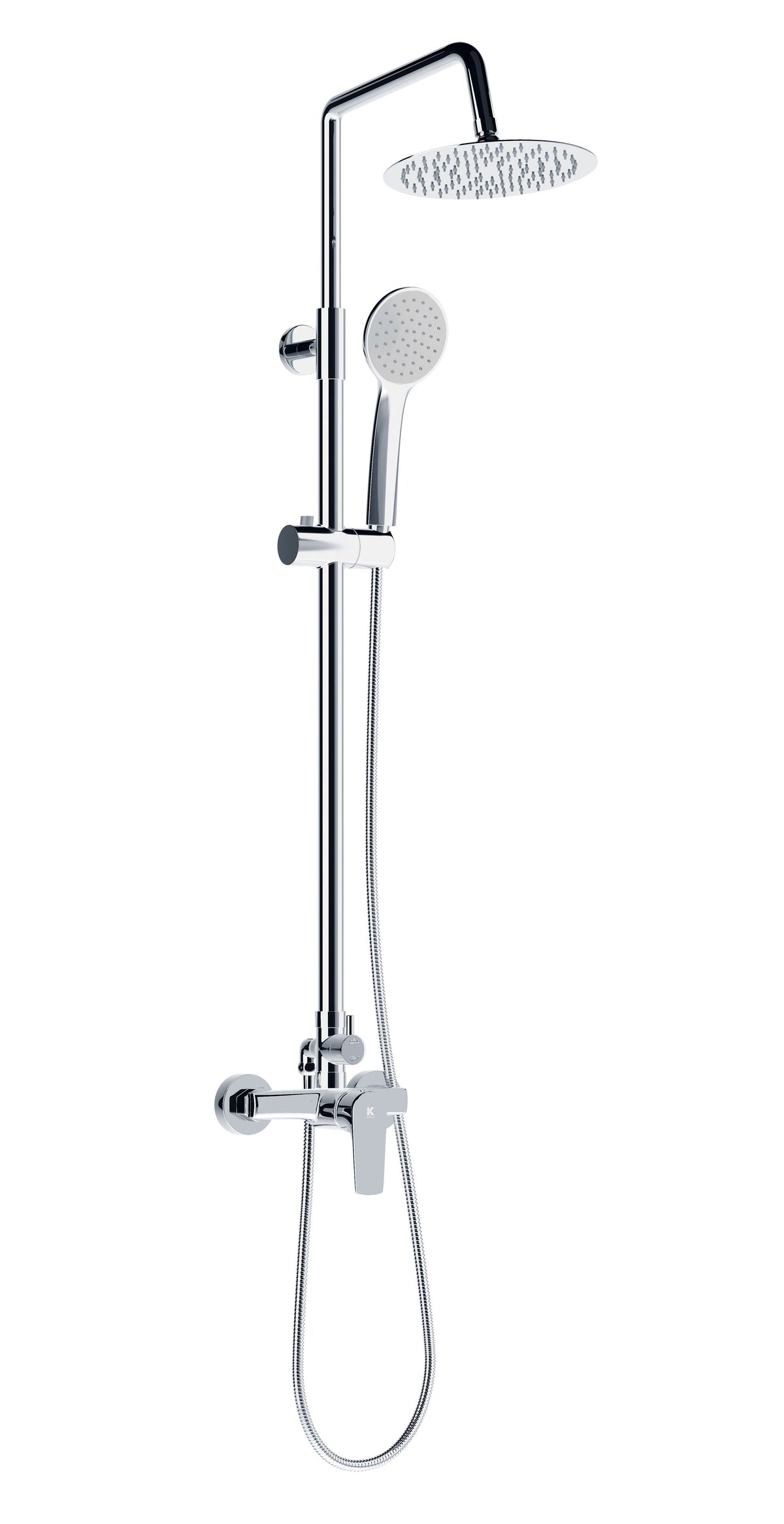 Columna de ducha serie Ergos Sinua de acero inoxidable KÄLLA