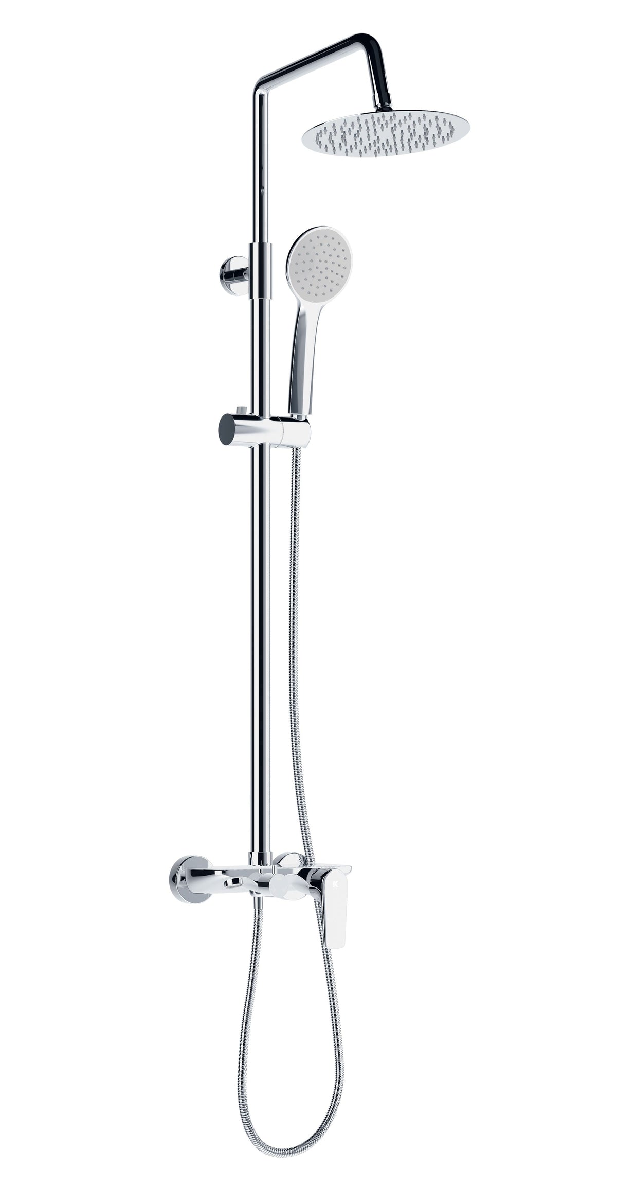 Columna de ducha bañera serie Sinua cromado KÄLLA – 25 cm – imagen 1