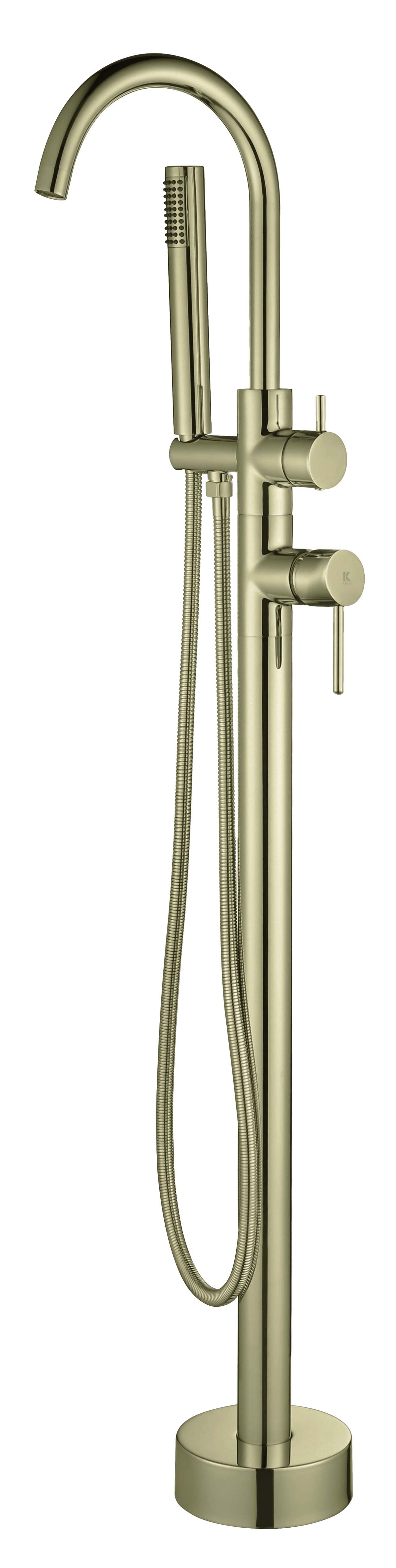 Grifo de bañera y ducha empotrado serie Plenum KÄLLA – Dorado