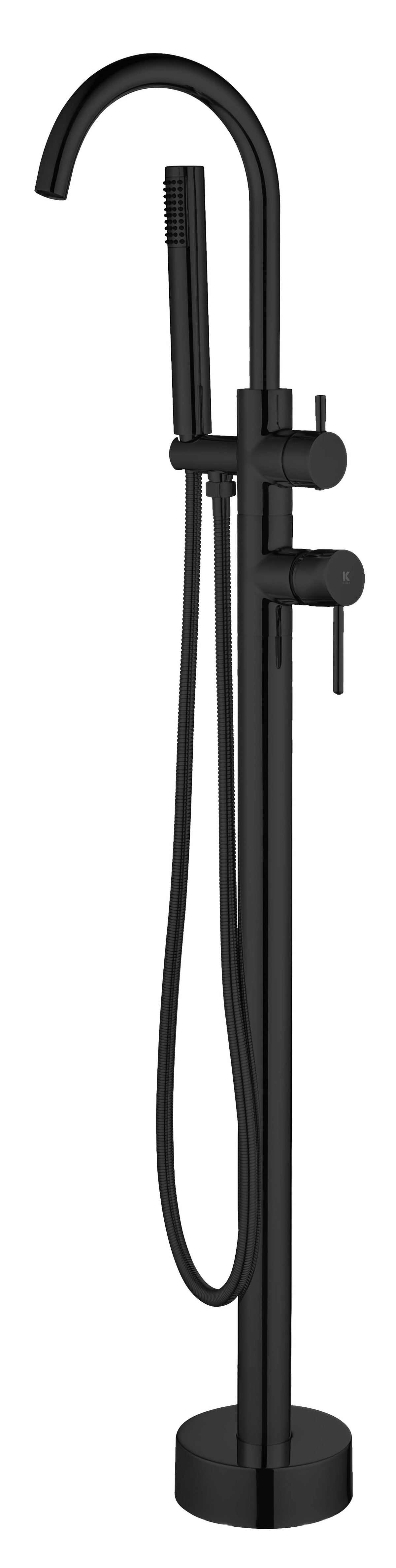 Grifo de bañera y ducha empotrado serie Plenum KÄLLA – Negro mate