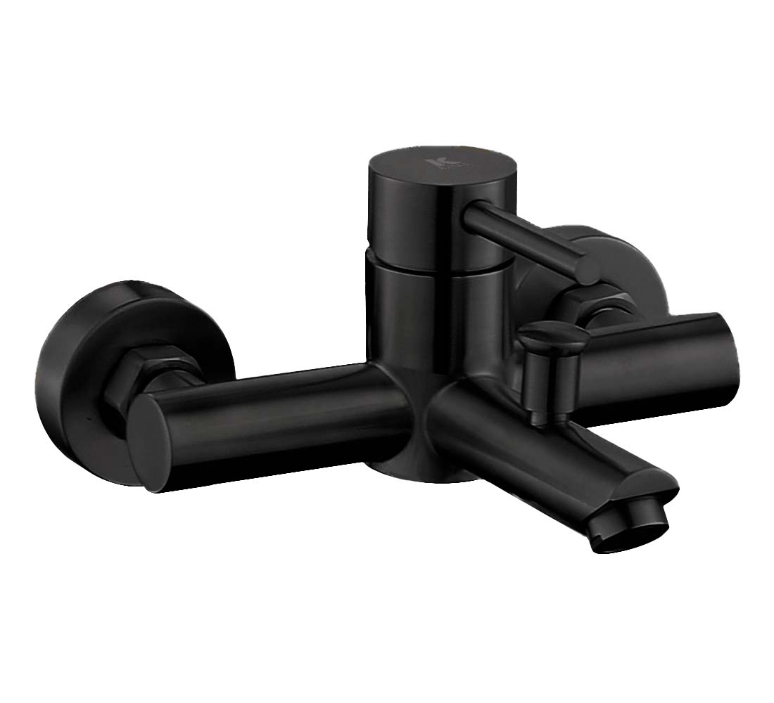 Grifo de bañera y ducha serie Plenum KÄLLA – Negro mate