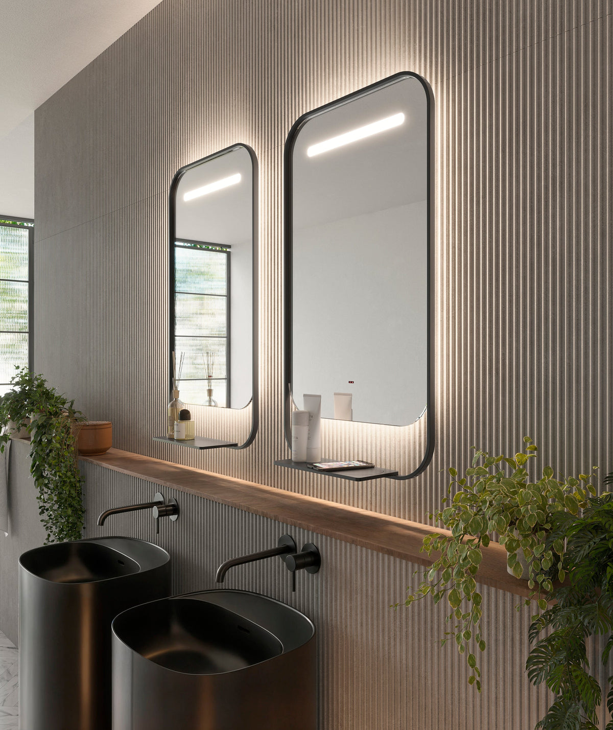 Espejo de baño LED rectangular con luz dual Concept – imagen 1