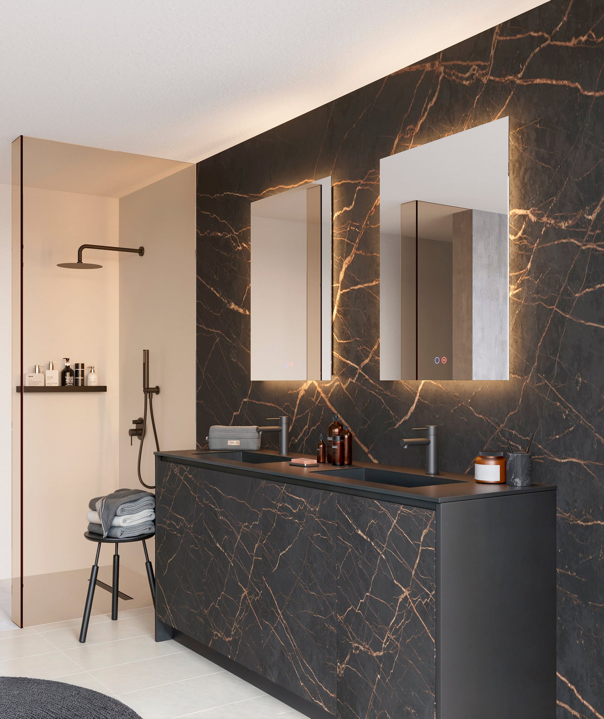 Espejo de baño LED rectangular retroiluminado Italia – imagen 2