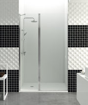 Mampara de ducha abatible Open transparente 67-142 cm GME – Cromo