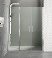 Mampara de ducha abatible Open transparente 94-214 cm GME – Cromo
