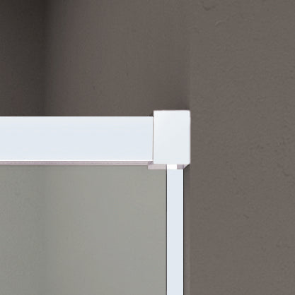 Mampara de bañera corredera frontal con lateral Basic frost GME – Blanco – imagen 5