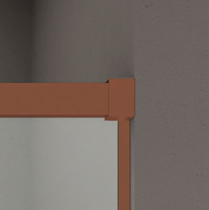 Mampara de bañera corredera frontal con lateral Basic frost GME – Cobre – imagen 14