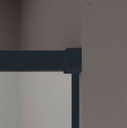 Mampara de bañera corredera frontal con lateral Basic frost GME – Negro – imagen 8