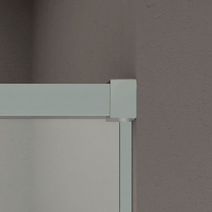 Mampara de bañera corredera frontal con lateral Basic frost GME – Níquel – imagen 12
