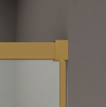 Mampara de bañera corredera frontal con lateral Basic frost GME – Oro – imagen 10
