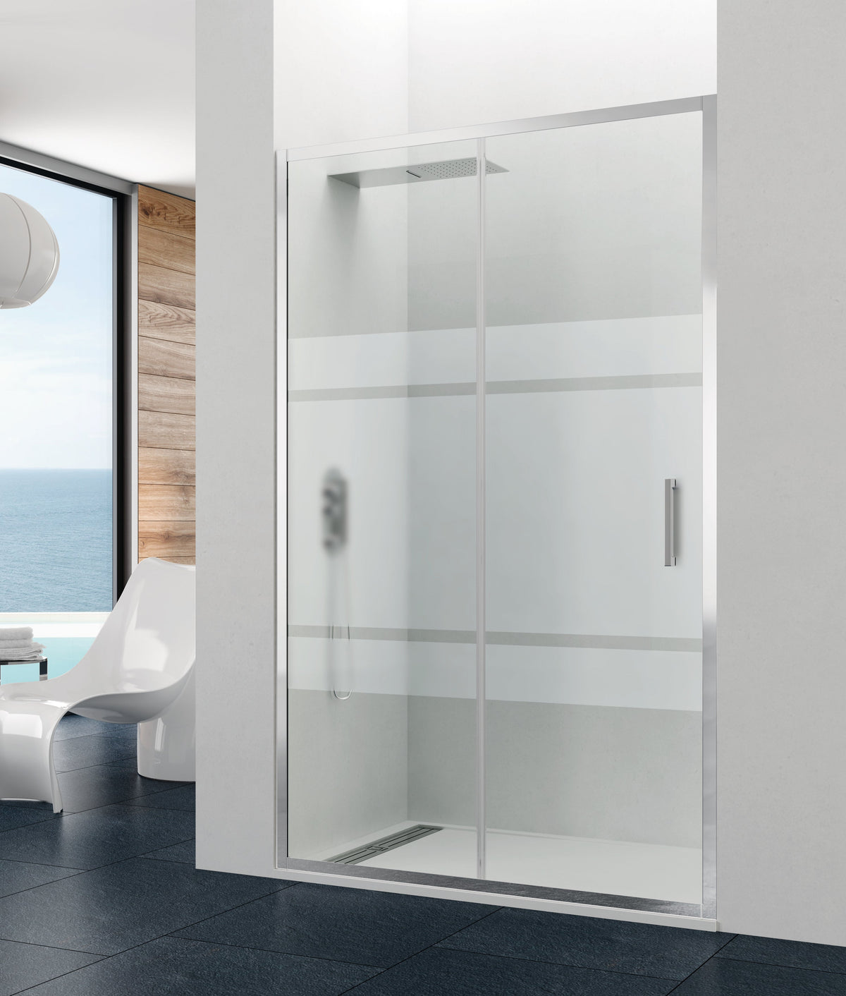 Mampara de ducha corredera frontal Titan frost GME