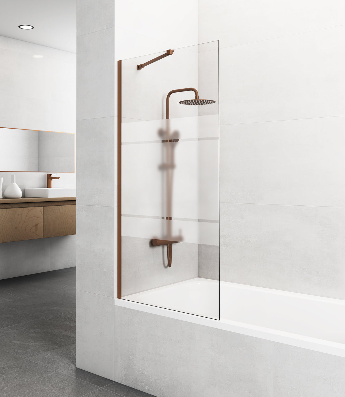 Mampara de bañera fija Screen frost GME – Cobre – imagen 16