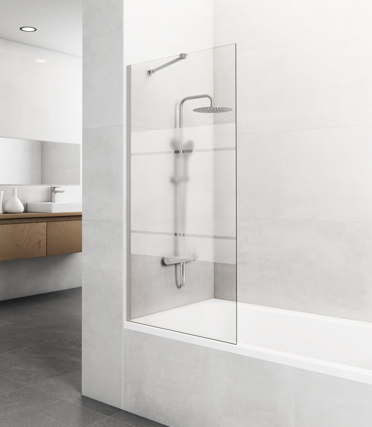 Mampara de bañera fija Screen frost GME – Níquel – imagen 13