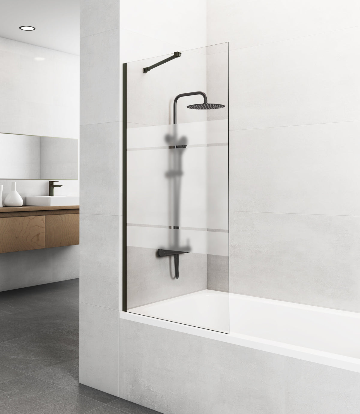 Mampara de bañera fija Screen frost GME – Titanio – imagen 19