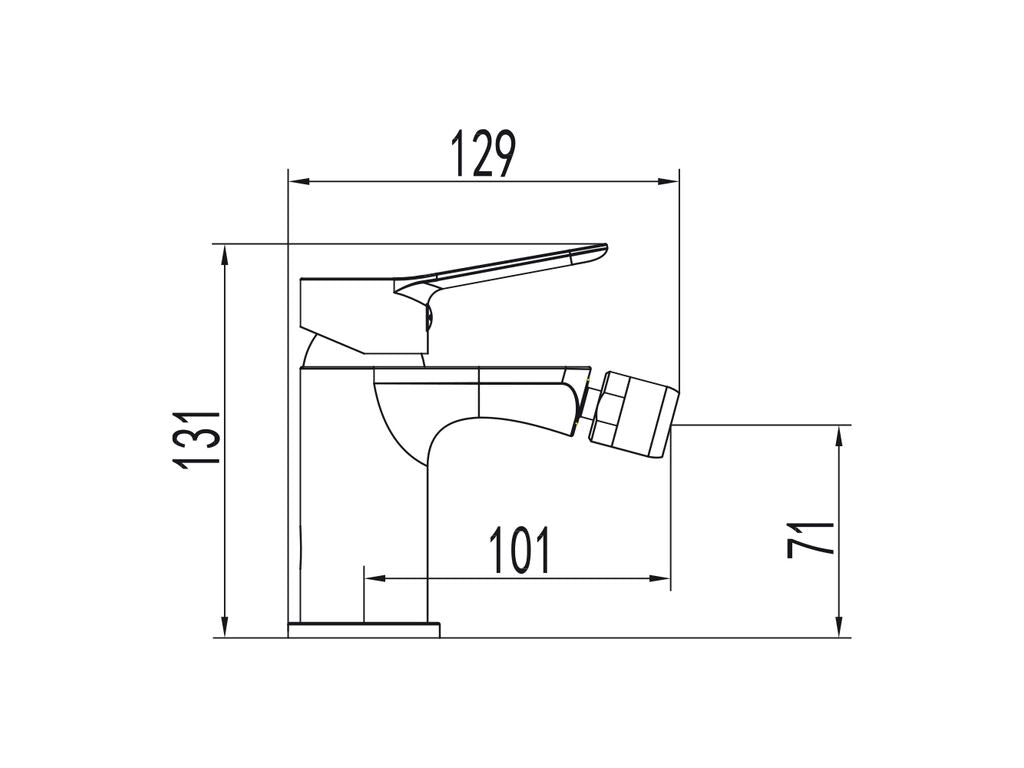 Grifo monomando de bidé Rhio GME – imagen 2 de 4