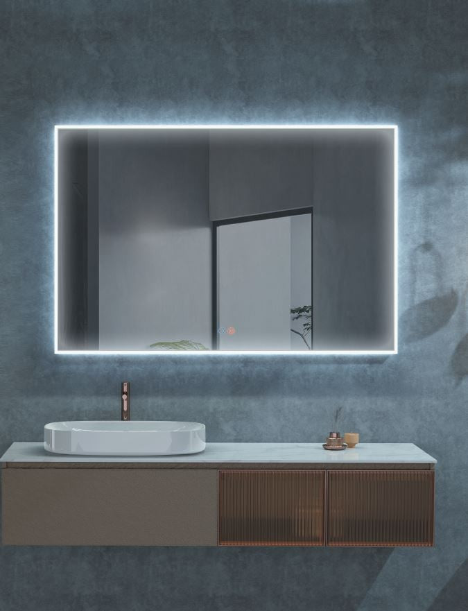 Espejo de baño LED rectangular con marco iluminado Boston – imagen 2