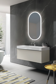 Espejo de baño LED ovalado con marco iluminado Canada – imagen 5