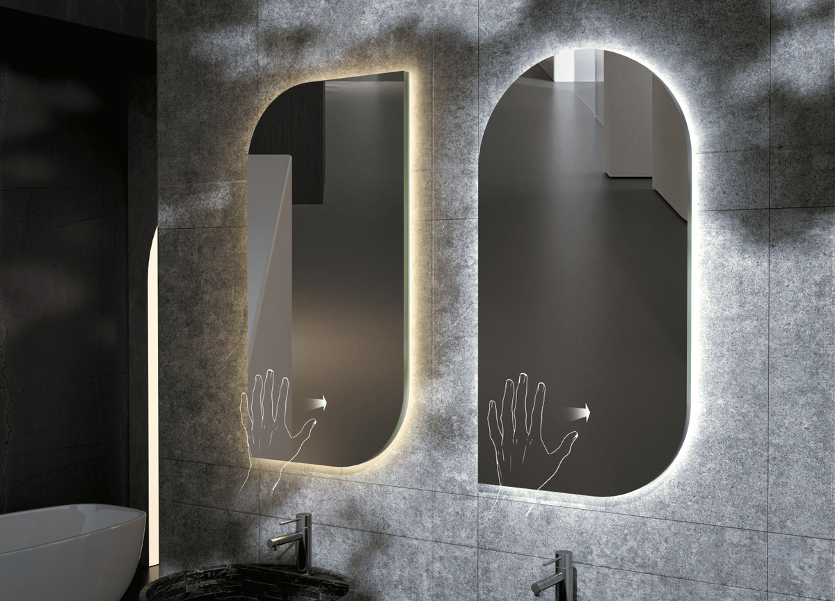 Espejo de baño LED ovalado retroiluminado Gales – imagen 4