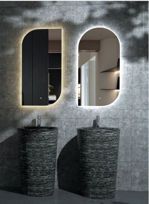 Espejo de baño LED ovalado retroiluminado Gales – imagen 5