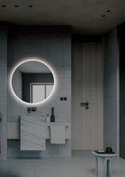 Espejo de baño LED redondo retroiluminado Lisboa – imagen 4