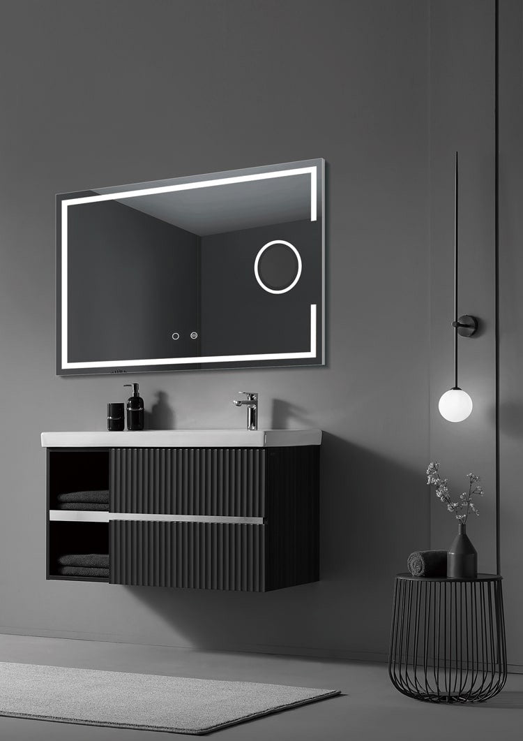 Espejo de baño LED rectangular con luz frontal Malta – imagen 2