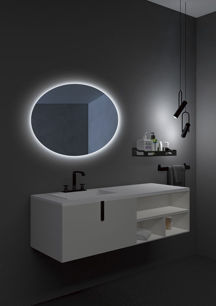Espejo de baño LED ovalado retroiluminado Oval – imagen 6