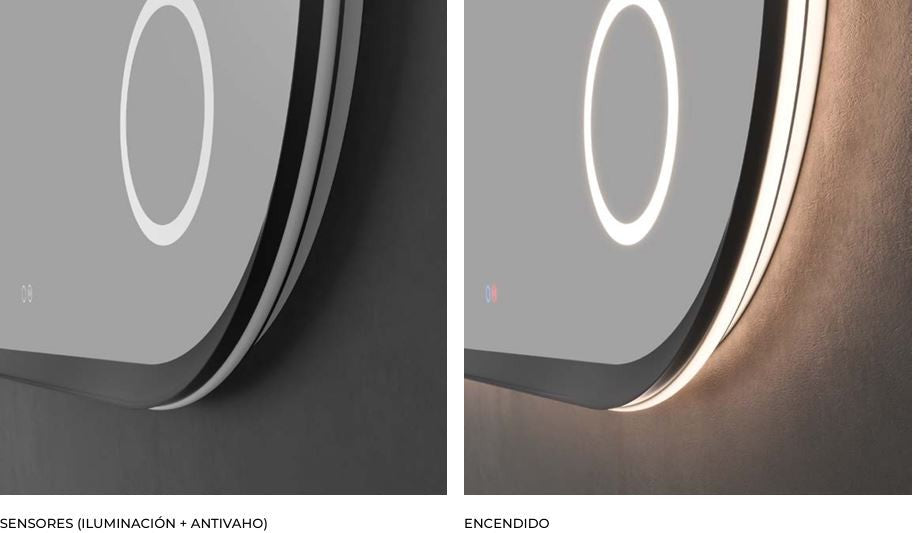 Espejo de baño LED rectangular retroiluminado Rimini – imagen 5