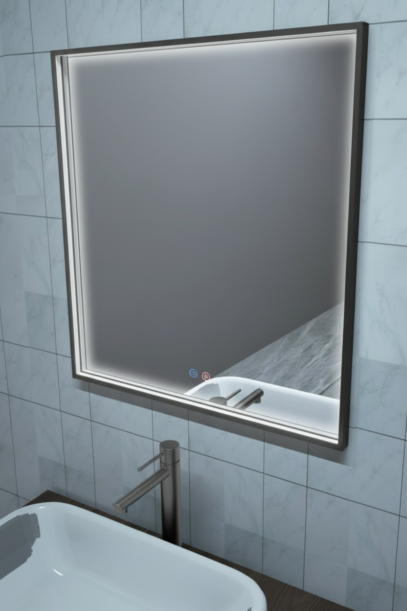 Espejo de baño LED ovalado con marco iluminado Roma – imagen 5