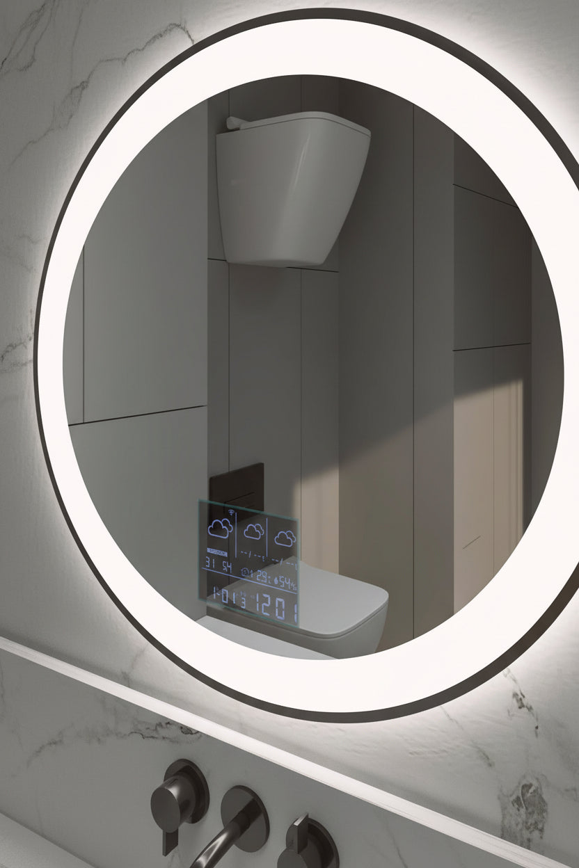 Espejo de baño LED redondo retroiluminado Vega – imagen 4